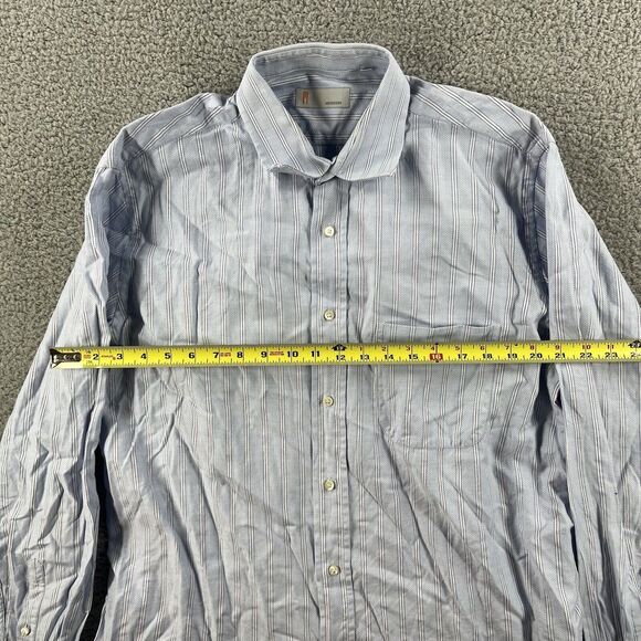 Missoni Dress Shirt Mens Size 16.5 42 Blue White Striped Button Up Long Sleeve - Picture 4 of 5